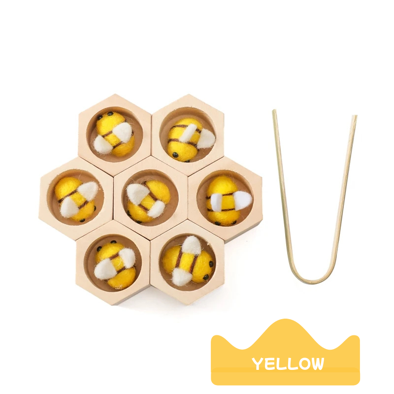 Montessori Wooden Bee Sorting Game – Sensory & Motor Skills Toy