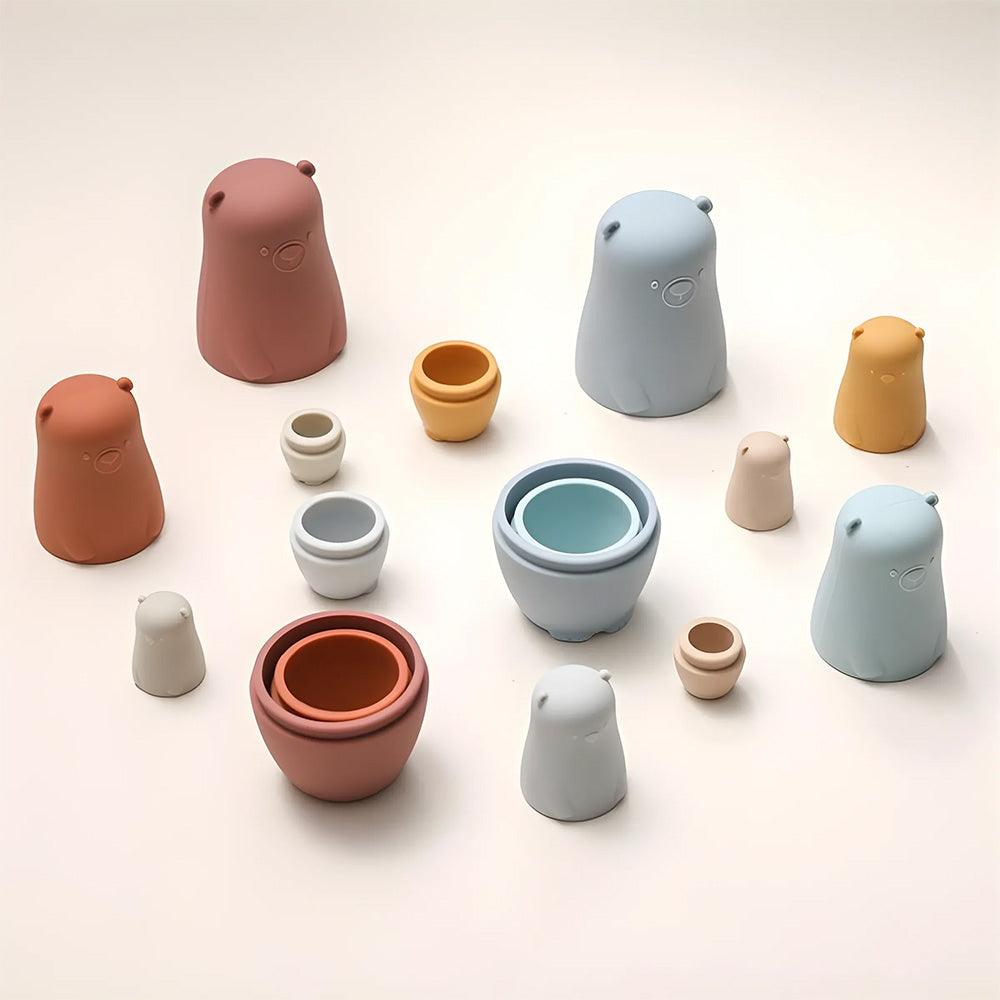 Bear Stacking Babushka Silicone Nesting Toy