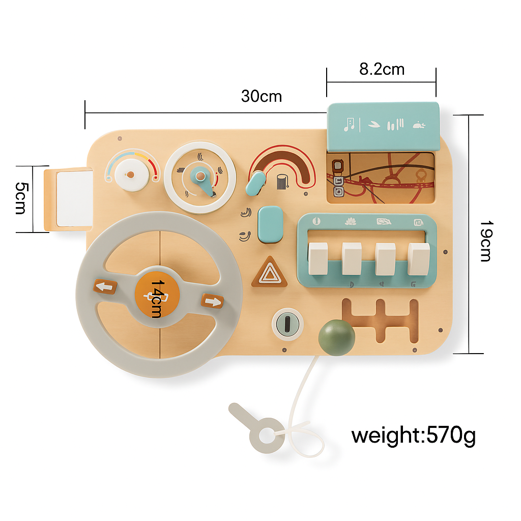 Montessori Wooden Car Steering Board