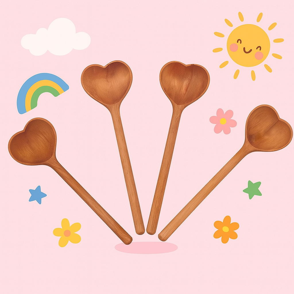 Heart Wooden Spoon – Sensory & Pretend Play
