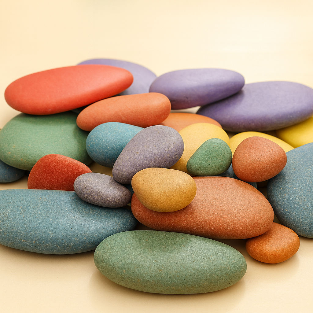 Montessori Rainbow Pebbles Learning Set