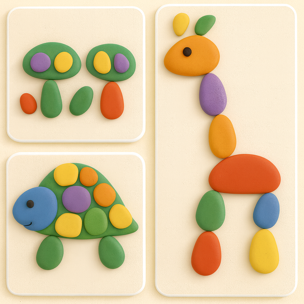 Montessori Rainbow Pebbles Learning Set