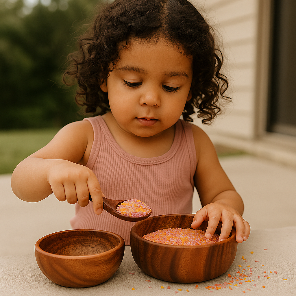 Wooden Scoop Sensory Tools - Montessori Sensory Play