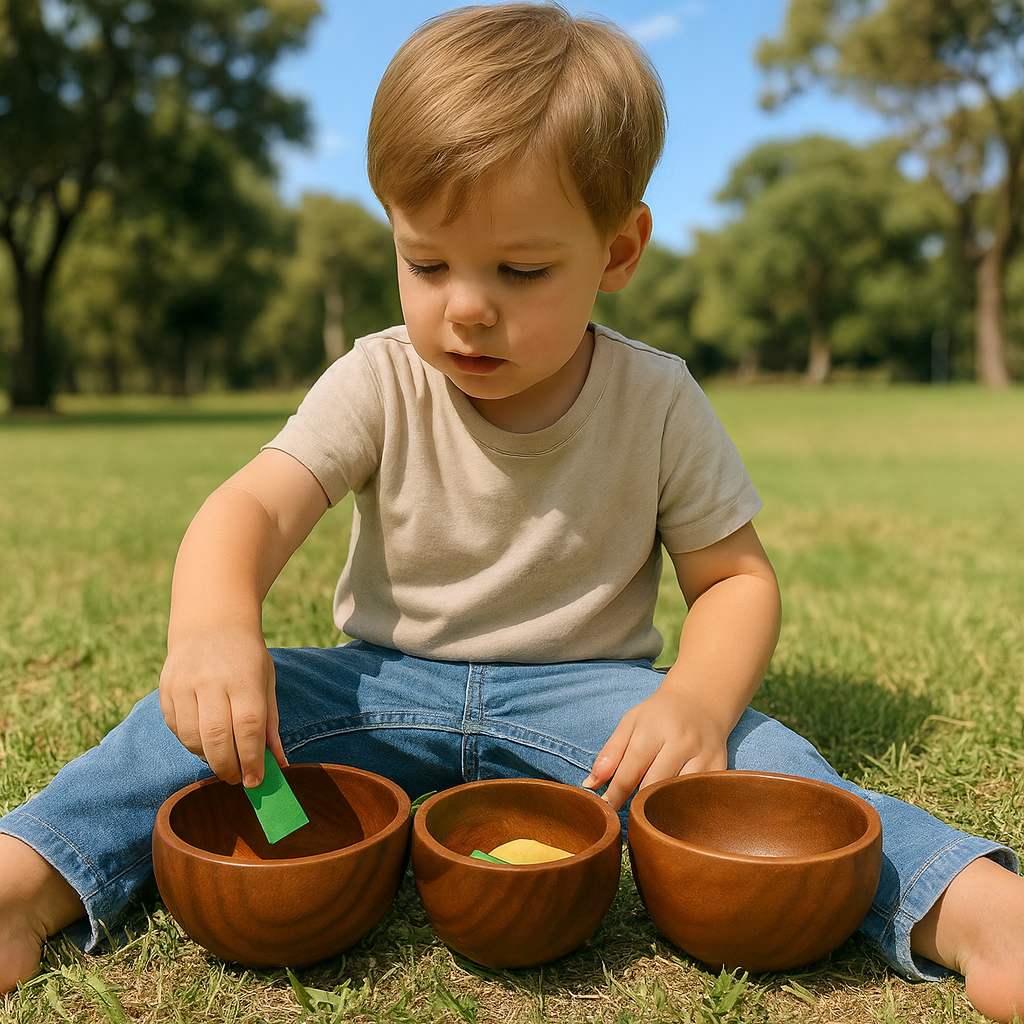 Montessori Wooden Sorting Bowls