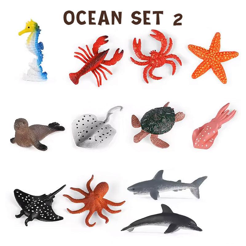 Miniature Animal Set for Sensory Play - Ocean