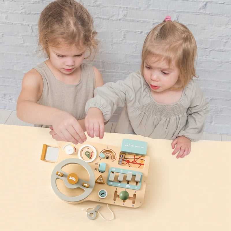 Montessori Wooden Car Steering Board