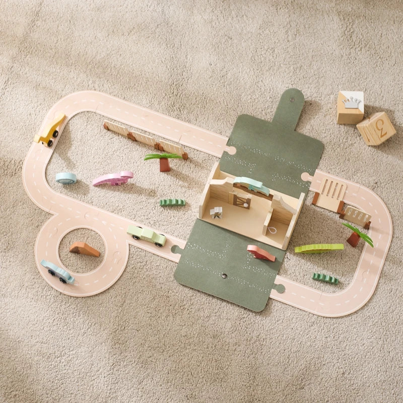 Wooden Montessori Dinosaur Playset