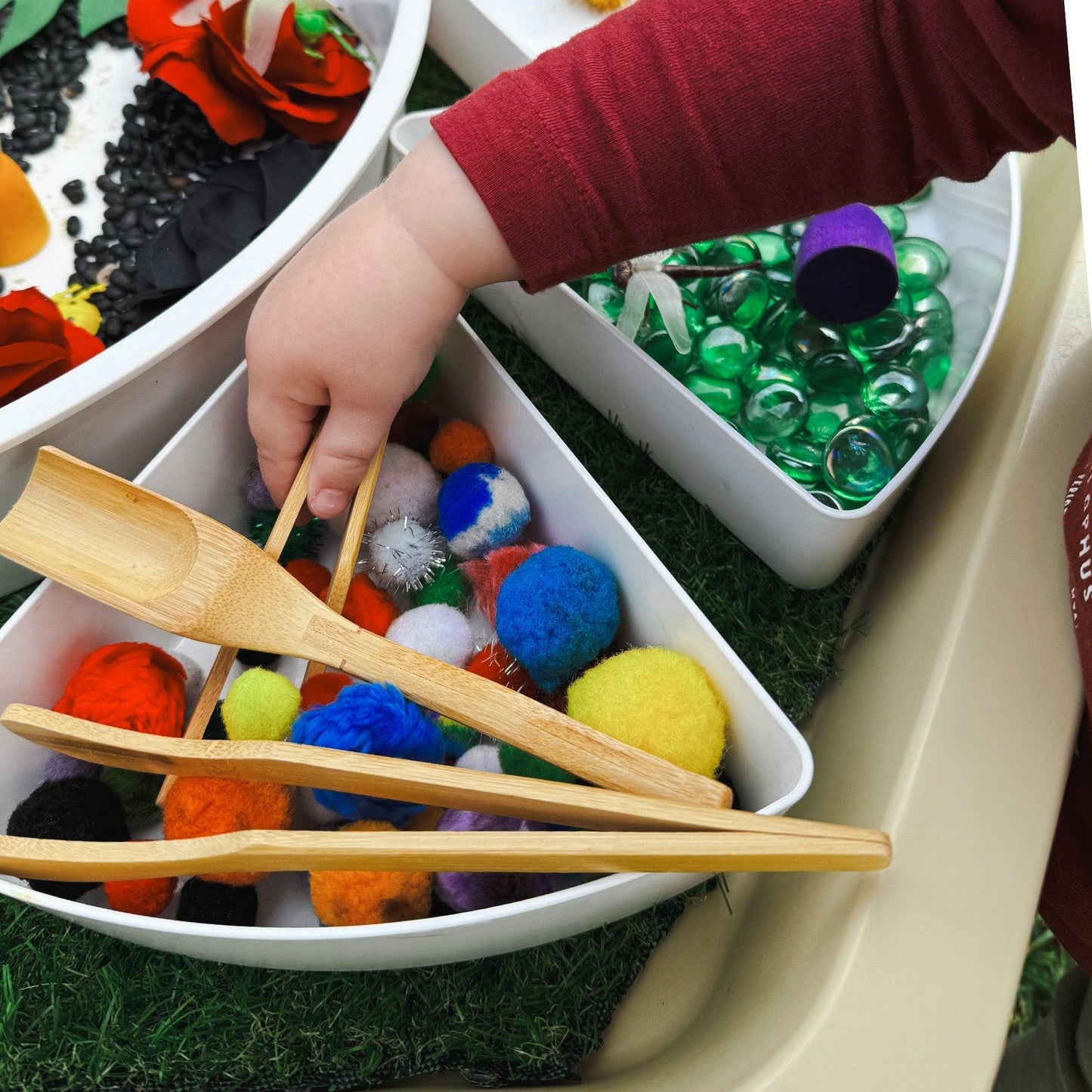 Rainbow Pom Pom Counting & Sorting Set