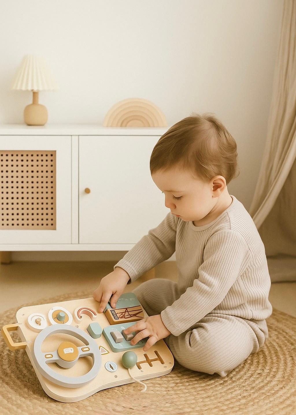 Montessori Wooden Car Steering Board
