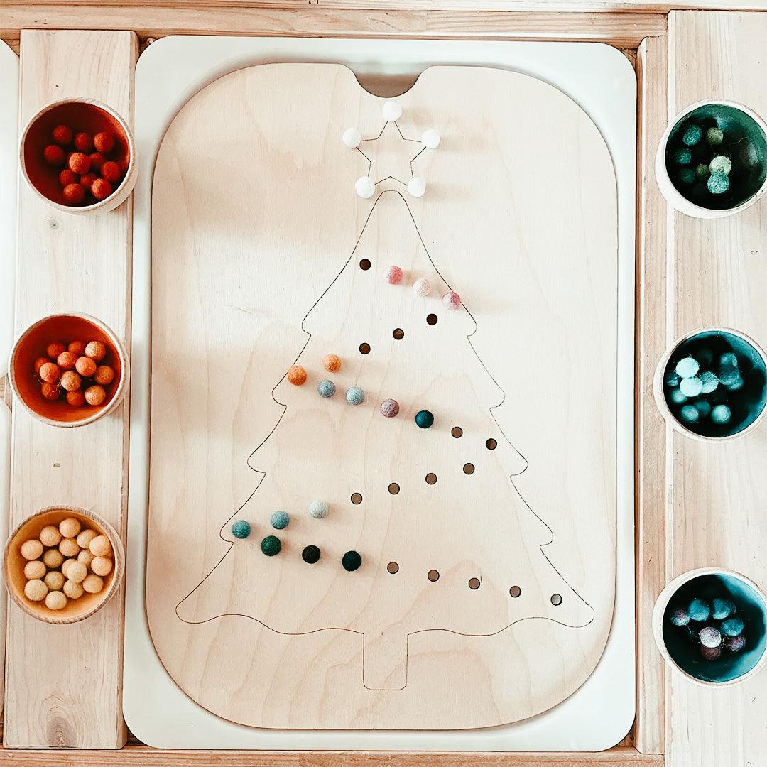 Montessori Wooden Insert For Sensory Tray Board