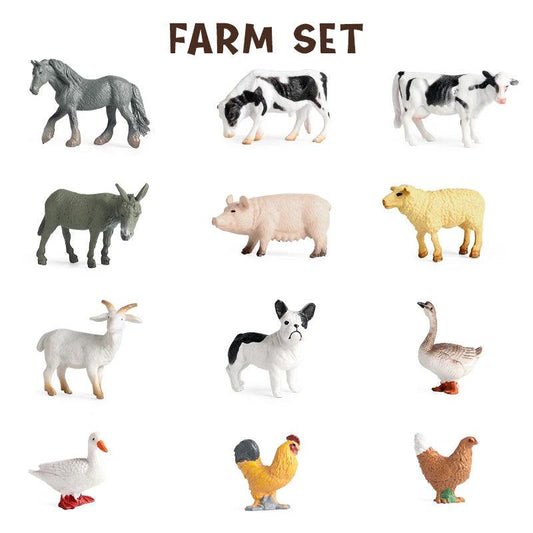 Miniature Animal Set for Sensory Play - Farm
