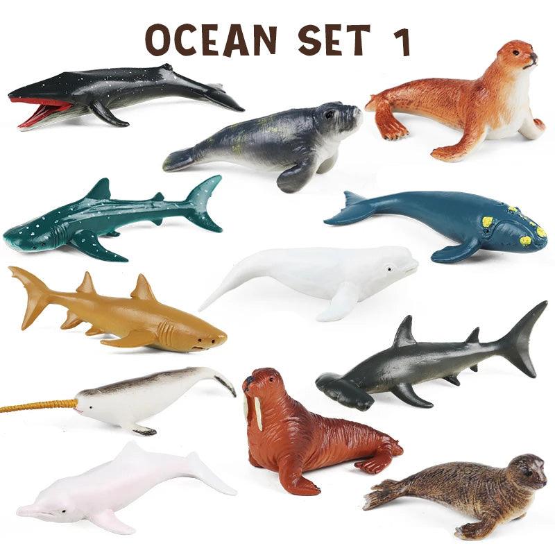 Miniature Animal Set for Sensory Play - Ocean