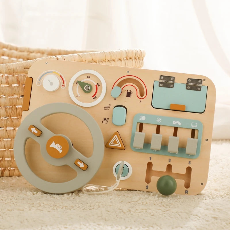 Montessori Wooden Car Steering Board