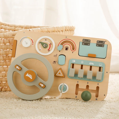 Montessori Wooden Car Steering Board