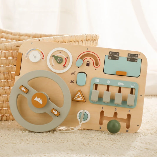 Montessori Wooden Car Steering Board