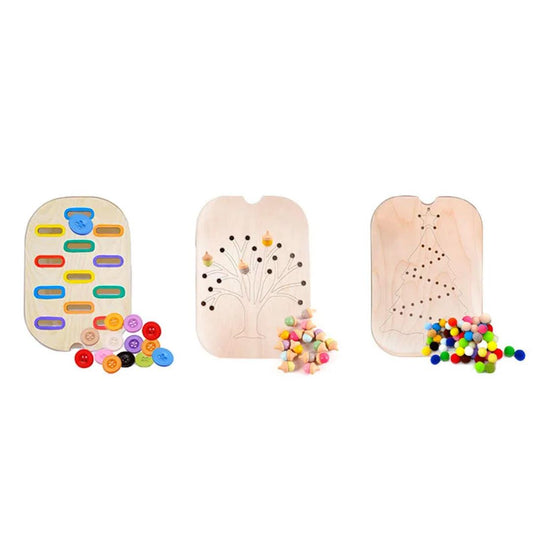 Montessori Wooden Insert For Sensory Tray Board